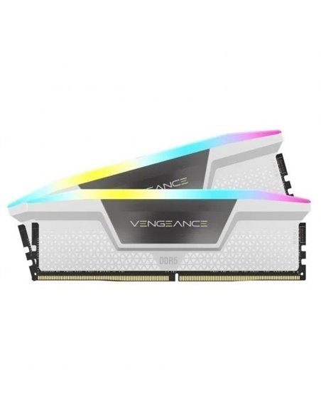 Corsair Vengeance RGB DDR5 6000MHz PC5-48000 32GB 2x16GB CL36 Blanca Memoria