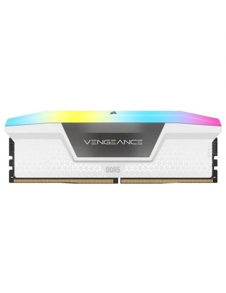 Corsair Vengeance RGB DDR5 6000MHz PC5-48000 32GB 2x16GB CL36 Blanca Memoria