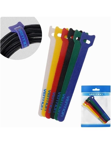 Vention KAC00 Tira Organizadora de Cables 15cm Pack de 6 unidades