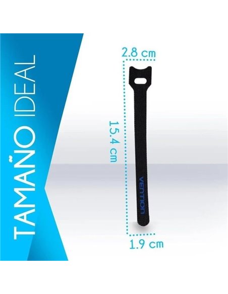 Vention KAC00 Tira Organizadora de Cables 15cm Pack de 6 unidades