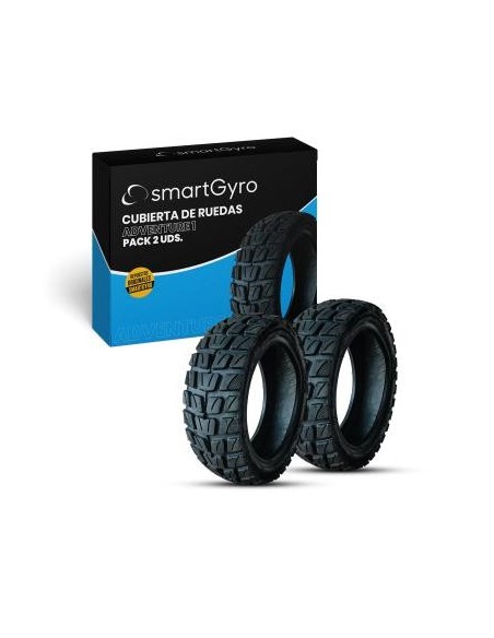 SmartGyro Adventure1 Pack 2 Cubiertas sin GEL para Patinetes SmartGyro Tubeless Speedway/Rockway/Crossover