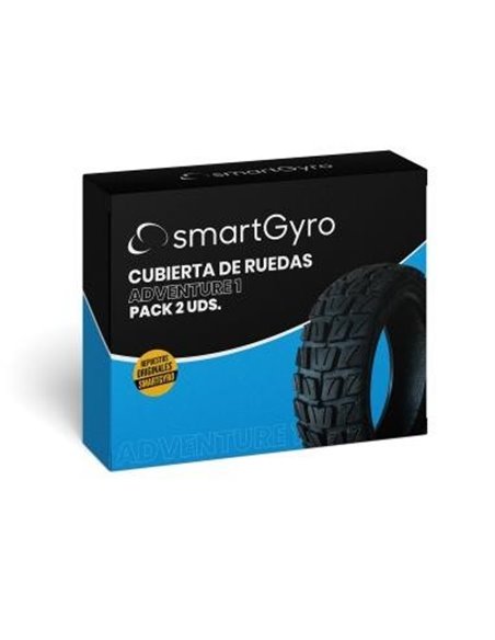 SmartGyro Adventure1 Pack 2 Cubiertas sin GEL para Patinetes SmartGyro Tubeless Speedway/Rockway/Crossover