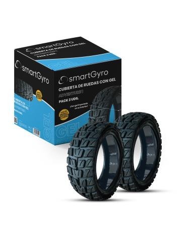 SmartGyro Adventure1 Pack 2 Cubiertas con GEL para Patinetes SmartGyro Tubeless Speedway/Rockway/Crossover