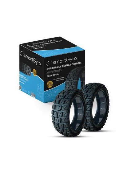 SmartGyro Adventure1 Pack 2 Cubiertas con GEL para Patinetes SmartGyro Tubeless Speedway/Rockway/Crossover