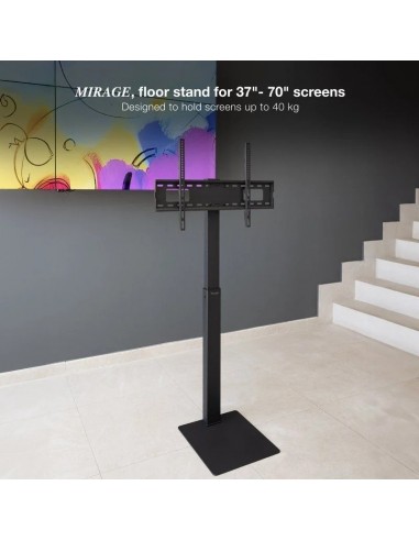TooQ FS2285M-B MIRAGE Soporte de Suelo con Regulación de Altura para Pantallas 37"-70"
