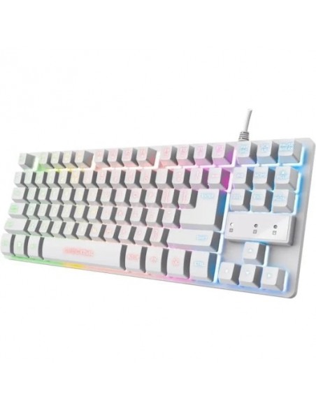 Trust GXT 833W THADO Teclado Gaming metálico y compacto con iluminación LED multicolor
