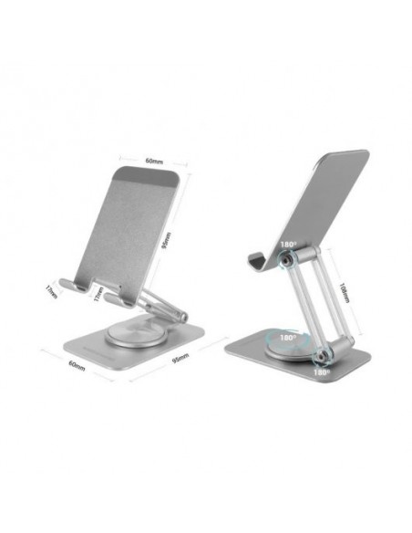 Mars Gaming MA-RSS Soporte 360º Plegable para Smartphone de Aluminio Gris Oscuro