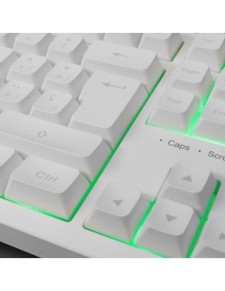 Mars Gaming MK023 TKL H-Mech Teclado Gaming FRGB Blanco