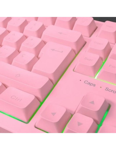 Mars Gaming MK023 TKL H-Mech Teclado Gaming FRGB Rosa