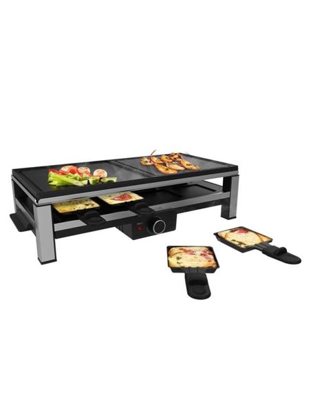 Cecotec Cheese&Grill 12000 Inox MixGrill. Raclette de Queso y grill de 2000W