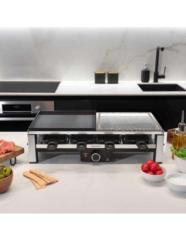 Cecotec Cheese&Grill 12000 Inox MixGrill. Raclette de Queso y grill de 2000W