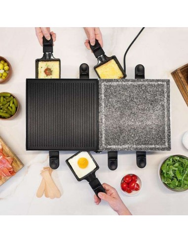 Cecotec Cheese&Grill 12000 Inox MixGrill. Raclette de Queso y grill de 2000W