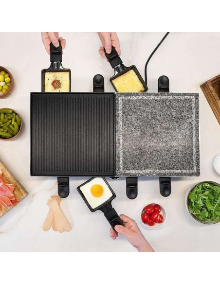 Cecotec Cheese&Grill 12000 Inox MixGrill. Raclette de Queso y grill de 2000W