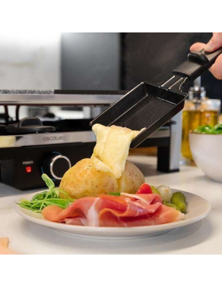 Cecotec Cheese&Grill 12000 Inox MixGrill. Raclette de Queso y grill de 2000W