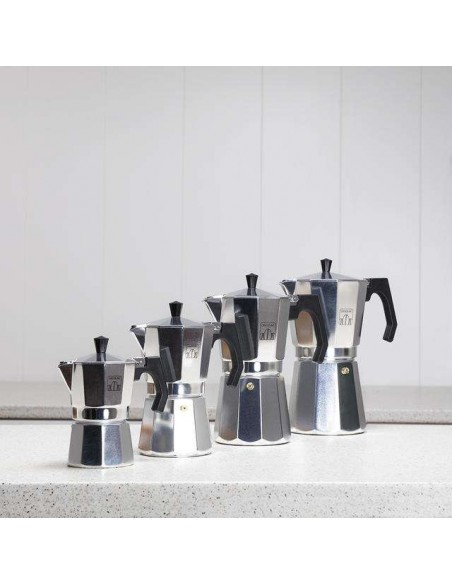 Cecotec MokClassic 300 Shiny. Cafetera Italiana Fabricada en Aluminio Fundido 3 Tazas