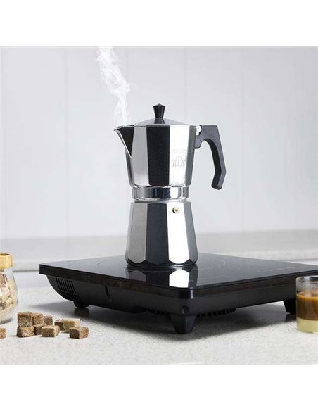 Cecotec MokClassic 300 Shiny. Cafetera Italiana Fabricada en Aluminio Fundido 3 Tazas