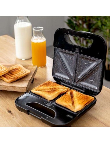 Cecotec Rock’nToast Combo Sandwichera de 2 sándwiches en acero inoxidable 800W