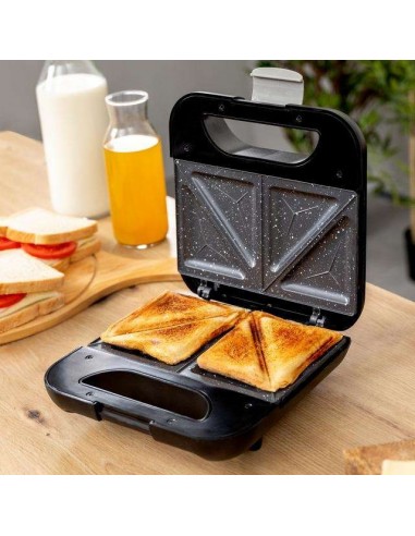Cecotec Rock'nToast Classic + Sandwichera de 2 sándwiches en acero inoxidable 800W