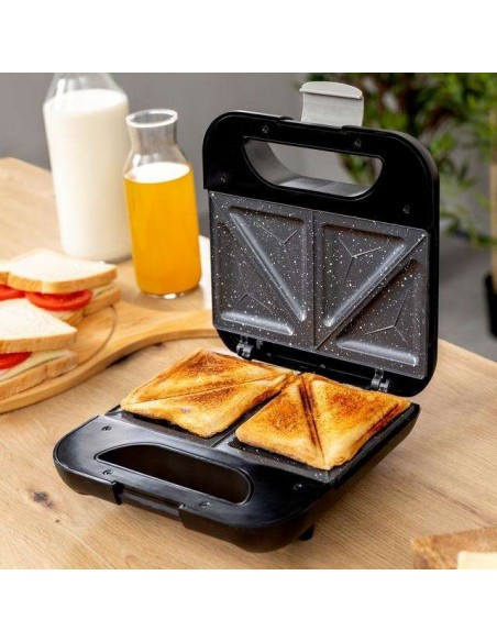 Cecotec Rock'nToast Classic + Sandwichera de 2 sándwiches en acero inoxidable 800W