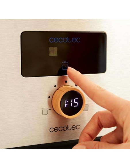 Cecotec Touch&Toast Extra Double Tostador vertical de acero con doble ranura larga 1500W