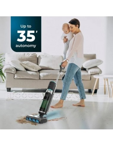 Cecotec FreeGo Wash&Vacuum Fregona eléctrica sin cables de 200 W. Friega y Aspira a la vez