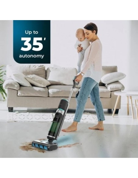 Cecotec FreeGo Wash&Vacuum Fregona eléctrica sin cables de 200 W. Friega y Aspira a la vez