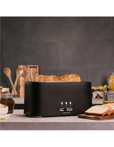 Cecotec Toast&Taste 16000 Extra Double.Tostadora Vertical 2 Ranuras Largas de 1630W