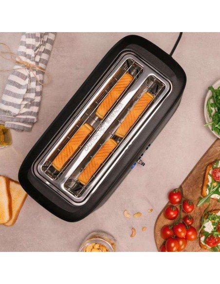 Cecotec Toast&Taste 16000 Extra Double.Tostadora Vertical 2 Ranuras Largas de 1630W