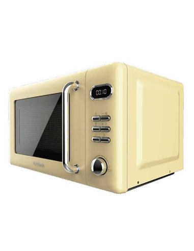 Cecotec ProClean 5110 Retro Yellow Microondas Digital con Grill 20L 700W