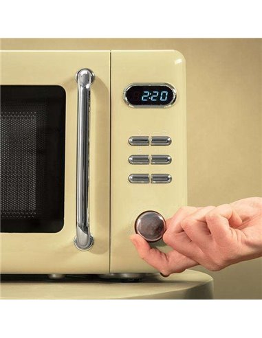 Cecotec ProClean 5110 Retro Yellow Microondas Digital con Grill 20L 700W