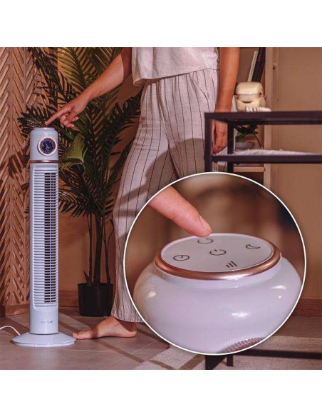 Cecotec EnergySilence 1090 Skyline Retro Smart Blue Ventilador de torre de 32" con 40W