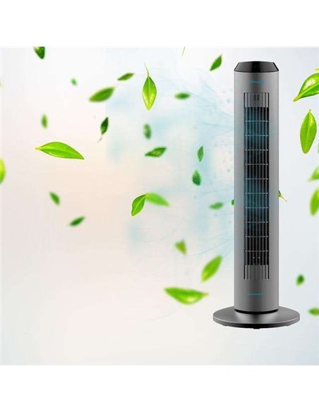 Cecotec EnergySilence 8190 Skyline Ionic. Ventilador de Torre Digital con Mando a Distancia y Temporizador 60W