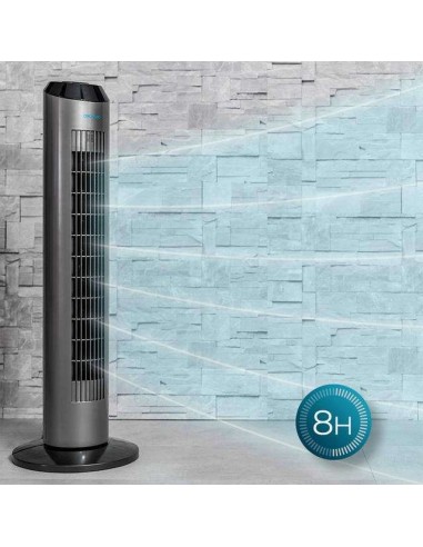 Cecotec EnergySilence 8190 Skyline Ionic. Ventilador de Torre Digital con Mando a Distancia y Temporizador 60W