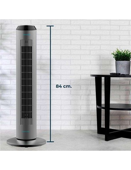 Cecotec EnergySilence 8190 Skyline Ionic. Ventilador de Torre Digital con Mando a Distancia y Temporizador 60W