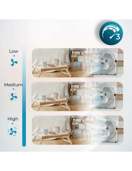 Cecotec EnergySilence 4500 Gyro Pro Ventilador Industrial de Suelo 110W Plata