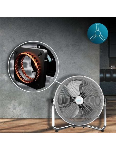 Cecotec EnergySilence 4500 Gyro Pro Ventilador Industrial de Suelo 110W Plata