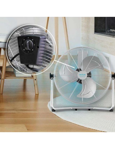 Cecotec EnergySilence 4500 Gyro Pro Ventilador Industrial de Suelo 110W Plata