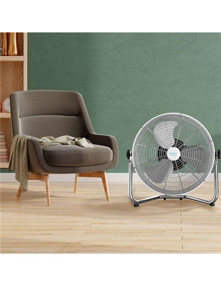 Cecotec EnergySilence 4500 Gyro Pro Ventilador Industrial de Suelo 110W Plata