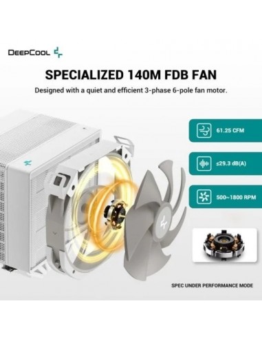 DeepCool ASSASSIN 4S Ventilador CPU 140mm Blanco