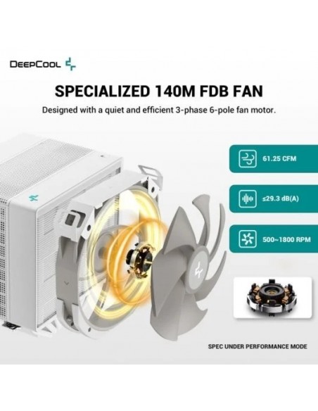 DeepCool ASSASSIN 4S Ventilador CPU 140mm Blanco