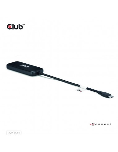 Club 3D CSV-1548 Hub USB-C de 4 Puertos 10Gb con PD3.0