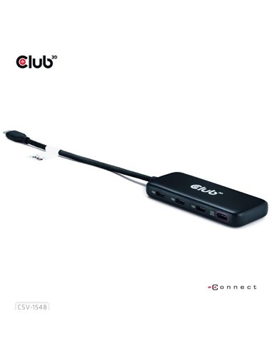 Club 3D CSV-1548 Hub USB-C de 4 Puertos 10Gb con PD3.0
