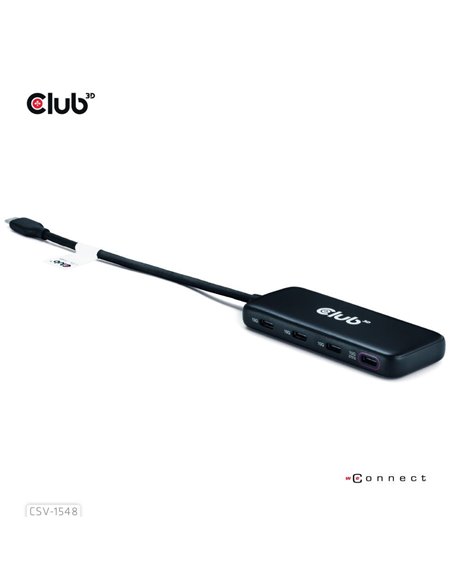 Club 3D CSV-1548 Hub USB-C de 4 Puertos 10Gb con PD3.0