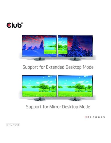 Club 3D CSV-1558 Adaptador USB-C a HDMI Dual 4K/60Hz + PD 100W