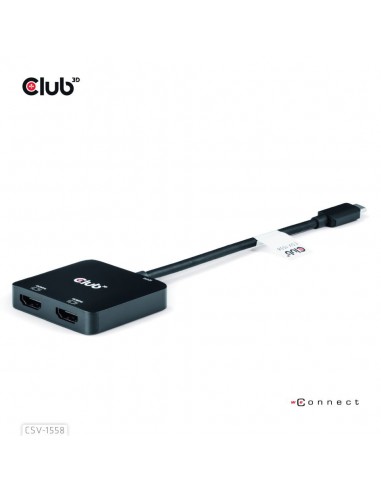 Club 3D CSV-1558 Adaptador USB-C a HDMI Dual 4K/60Hz + PD 100W