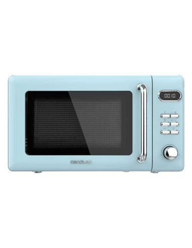 Cecotec ProClean 5110 Retro Blue Microondas Digital con Grill 20L 700W