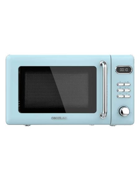Cecotec ProClean 5110 Retro Blue Microondas Digital con Grill 20L 700W