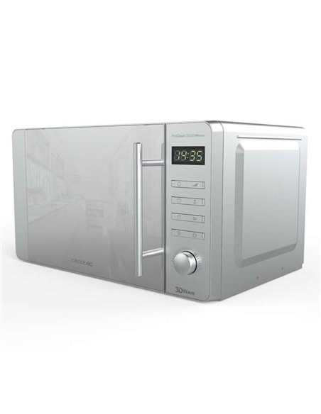 Cecotec ProClean 5020 Mirror. Microondas de 700W 20L Diseño Efecto Espejo