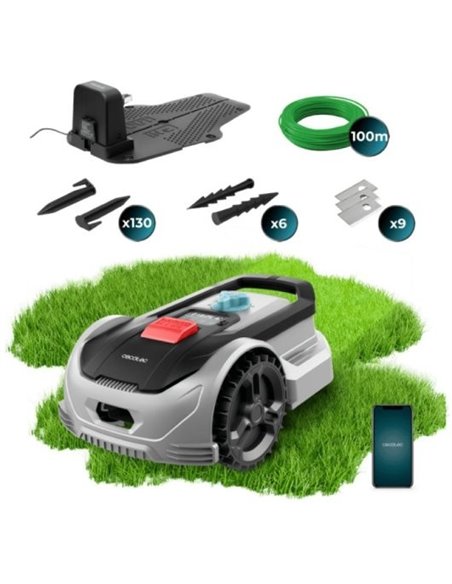 Cecotec Conga GrassHopper 500 Connected Robot cortacésped con Motor Digital Brushless