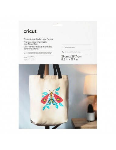 Cricut Joy Xtra Vinilo Termotransferible Suave 5 Láminas